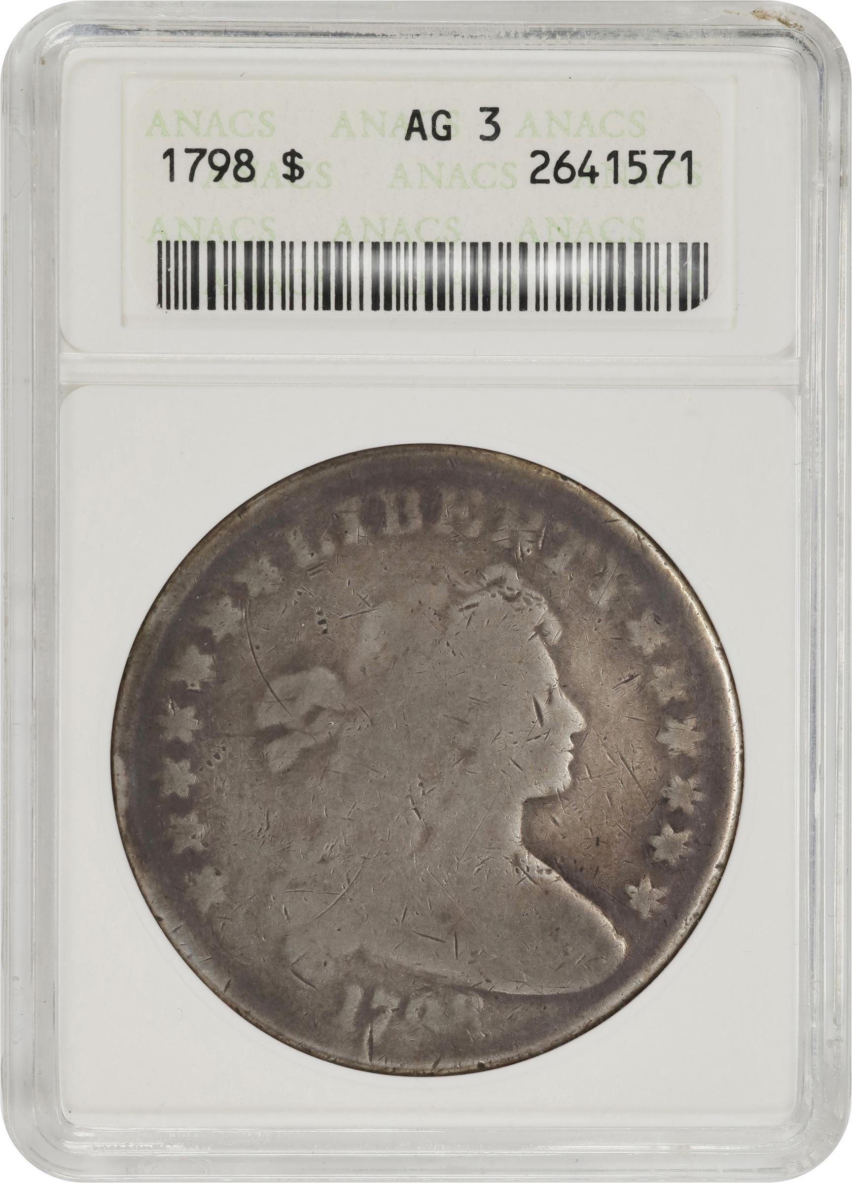 1798 $1  Large Eagle, Pointed 9 VF20 thumbnail 25