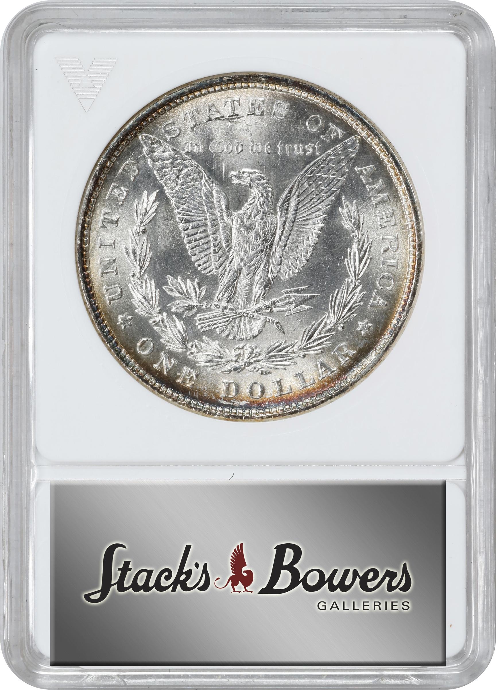 image for: 1878 Morgan Silver Dollar. 8 Tailfeathers. VAM-16. Tripled Stars. MS-62 (ANACS). OH.