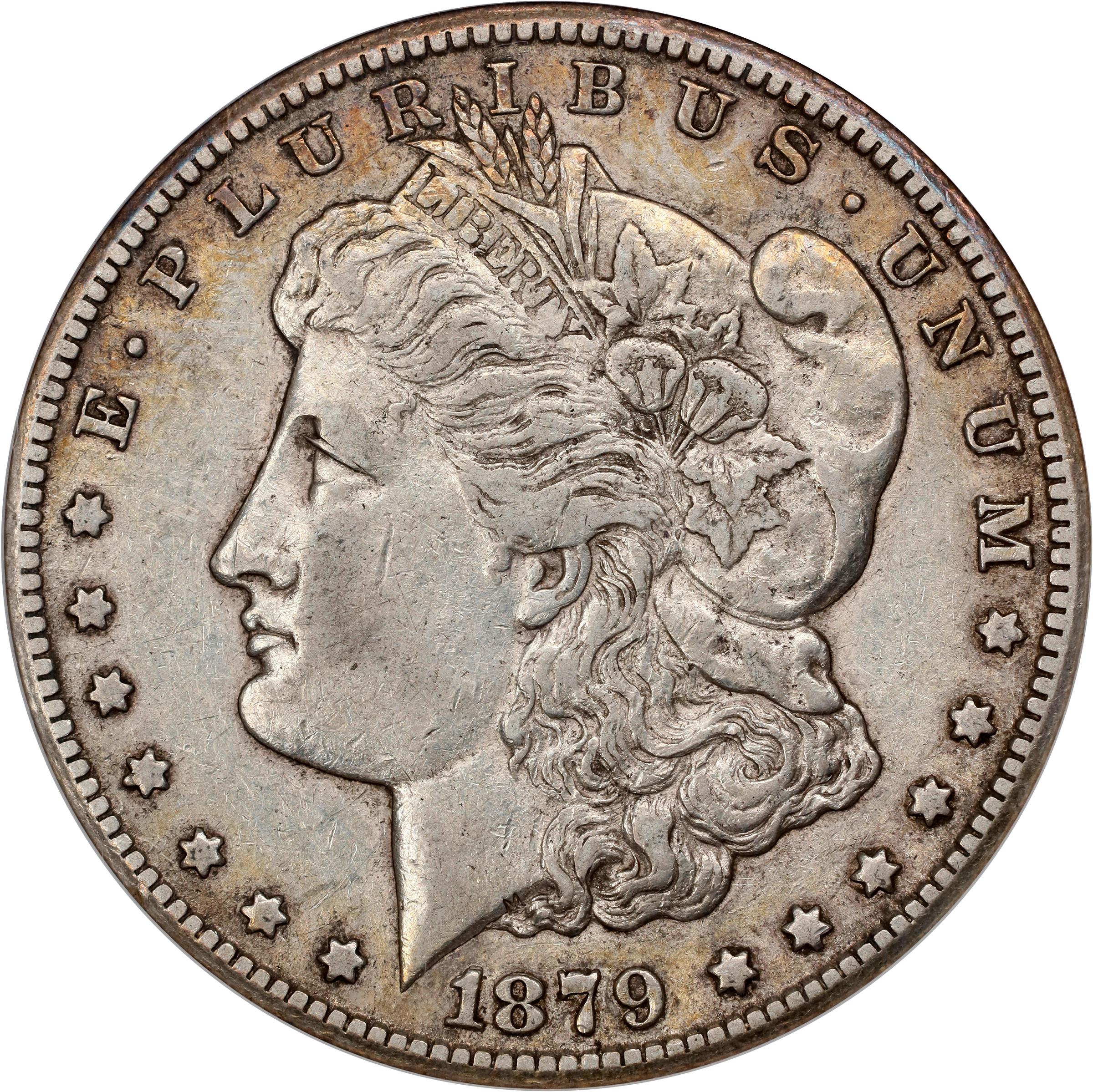 1879-CC Morgan Silver Dollar. VAM-3. Top 100 Variety. Capped Die. EF-45 (ANACS). OH.