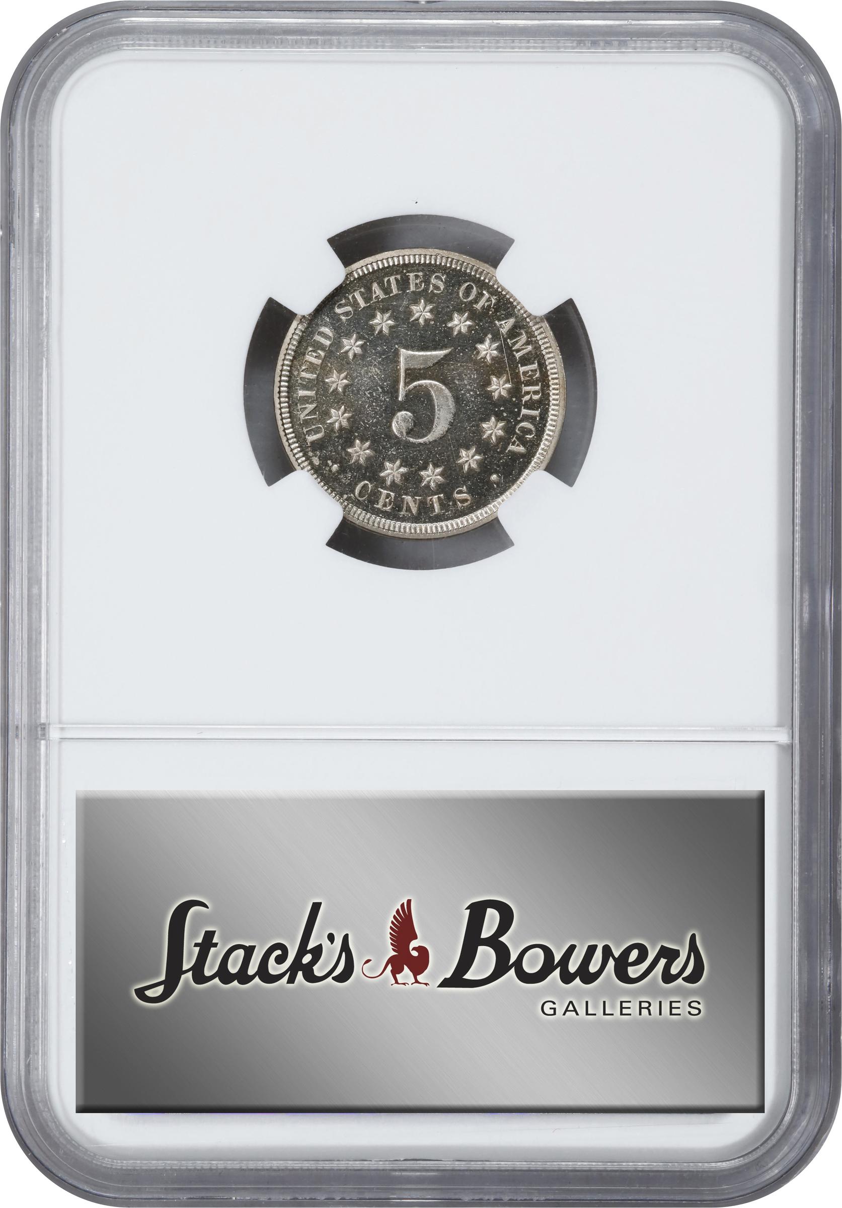 image for: 1867 Shield Nickel. No Rays. Proof-65 Ultra Cameo (NGC).