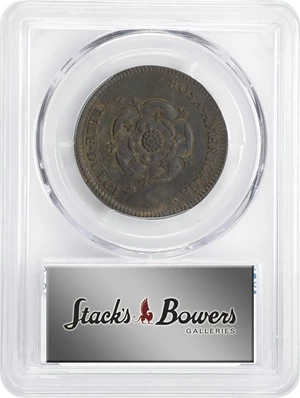 image for: Undated (1722) Rosa Americana Twopence. Martin 2.1-B.1, W-1322. Rarity-3. Motto in Ribbon. AU-58 (PCGS).
