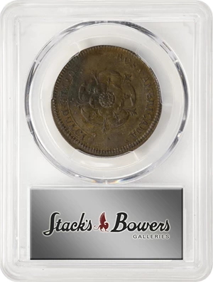 image for: Undated (1722) Rosa Americana Twopence. Martin 2.1-B.1, W-1322. Rarity-3. Motto in Ribbon. Double Struck. AU Details--Environmental Damage (PCGS).