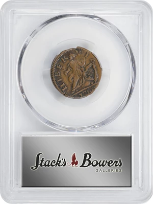 image for: 1760 Voce Populi Farthing. Nelson-1, W-13800. Rarity-5. Large Letters. EF-45 (PCGS).