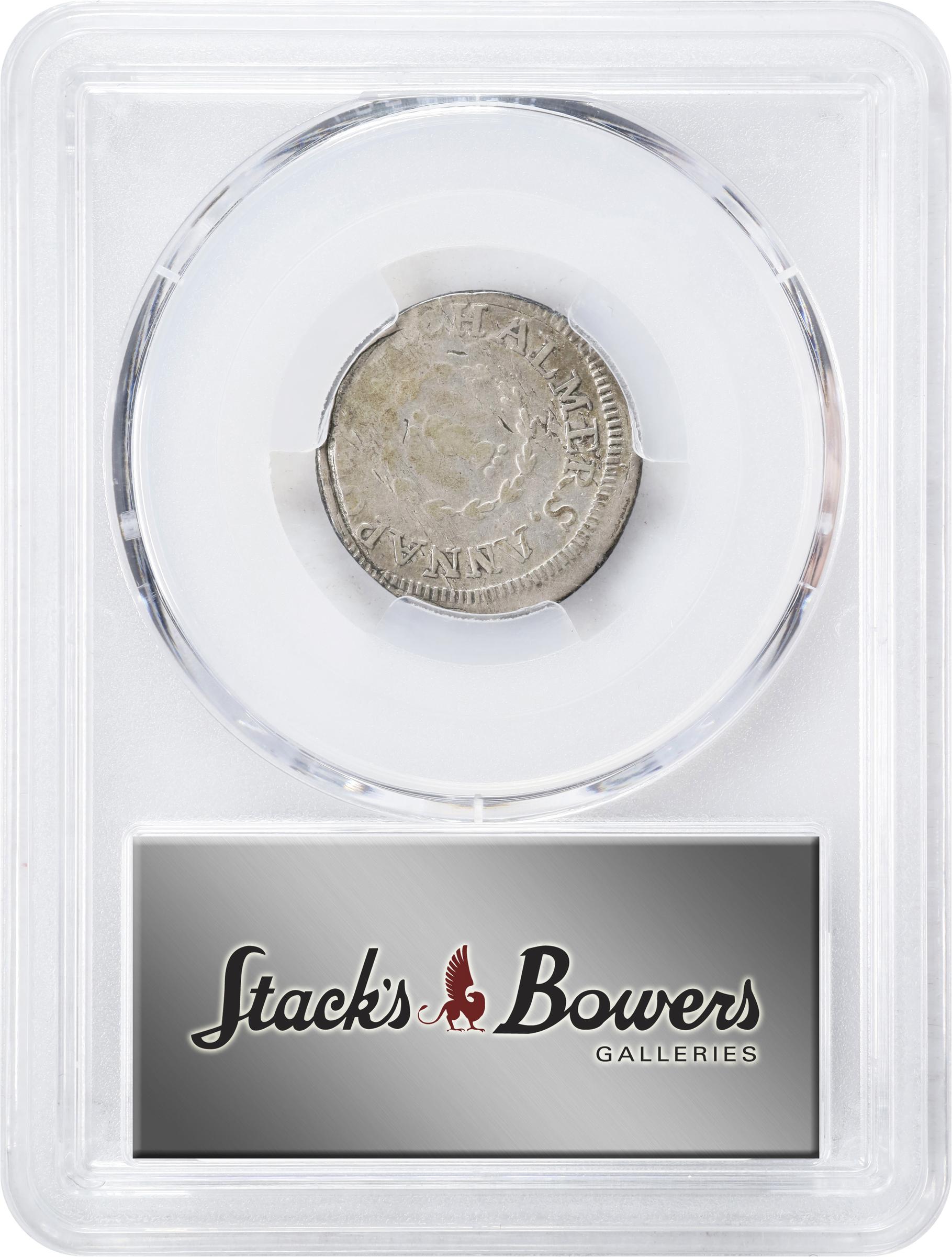image for: 1783 John Chalmers Shilling. W-1790. Rarity-4. Birds, Long Worm. VF-30 (PCGS).