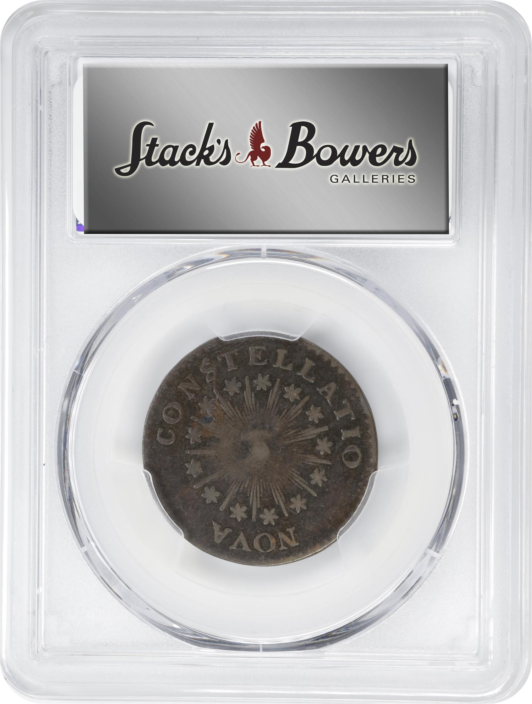 image for: 1785 Nova Constellatio Copper. Crosby 2-A, W-1885. Rarity-4+. CONSTELLATIO, Pointed Rays, Small, Close Date. VF-35 (PCGS).