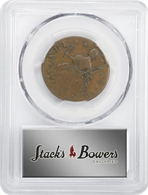 image for: 1787 Connecticut Copper. Miller 41-ii, W-4235. Rarity-4. Draped Bust Left, AUCTOPI / ETIIB. AU-53 (PCGS).