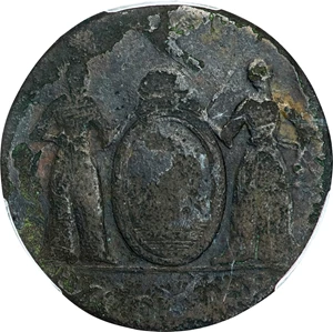 image for: 1787 Excelsior Copper. W-5785. Rarity-6. Eagle on Globe Facing Left. Fine Details--Excessive Corrosion (PCGS).