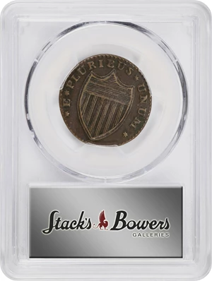image for: 1786 New Jersey Copper. Maris 15-T, W-4825. Rarity-3. Straight Plow Beam, Leaning Head. EF-45 (PCGS).