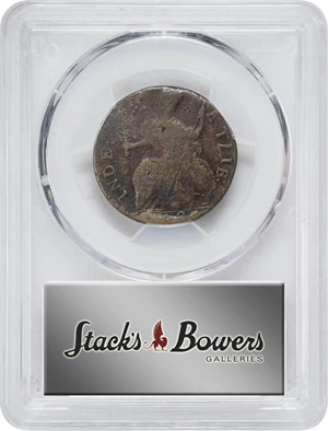 image for: 1787 Vermont Copper. RR-15, Bressett 9-I, W-2060. Rarity-6. Bust Left. Fine Details--Excessive Corrosion (PCGS).