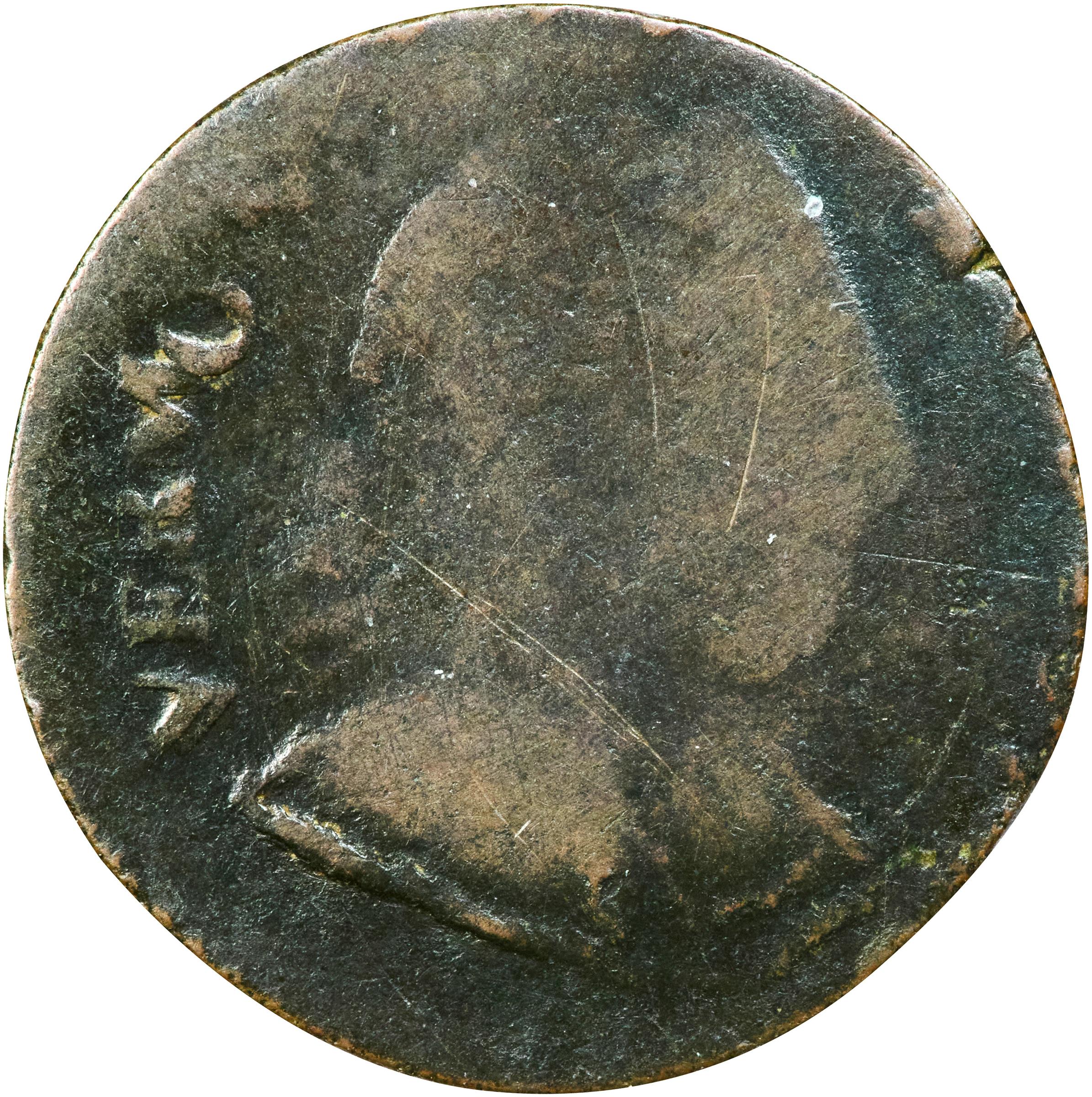 image for: 1788 Vermont Copper. RR-30, Bressett 23-S, W-2225. Rarity-6-. Bust Right, Backward C in AUCTORI. Very Good.