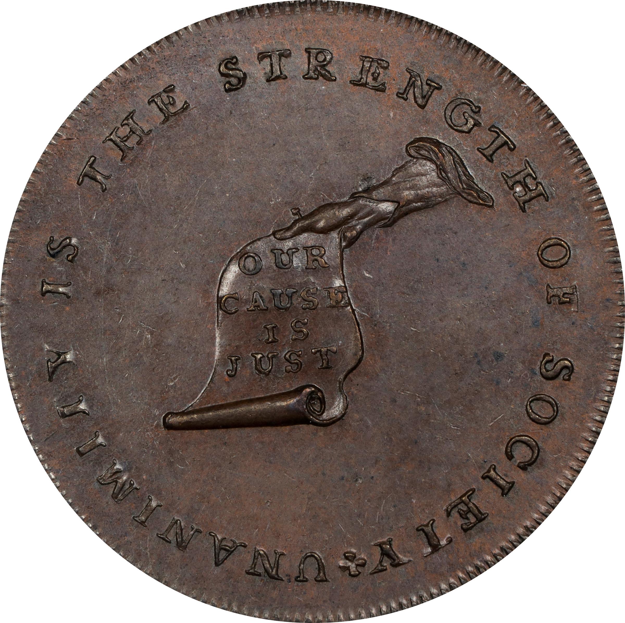 image for: Undated (ca. 1793-1795) Kentucky Token. W-8805. Rarity-5. Copper. Engrailed Edge. MS-63 BN (PCGS). OGH.