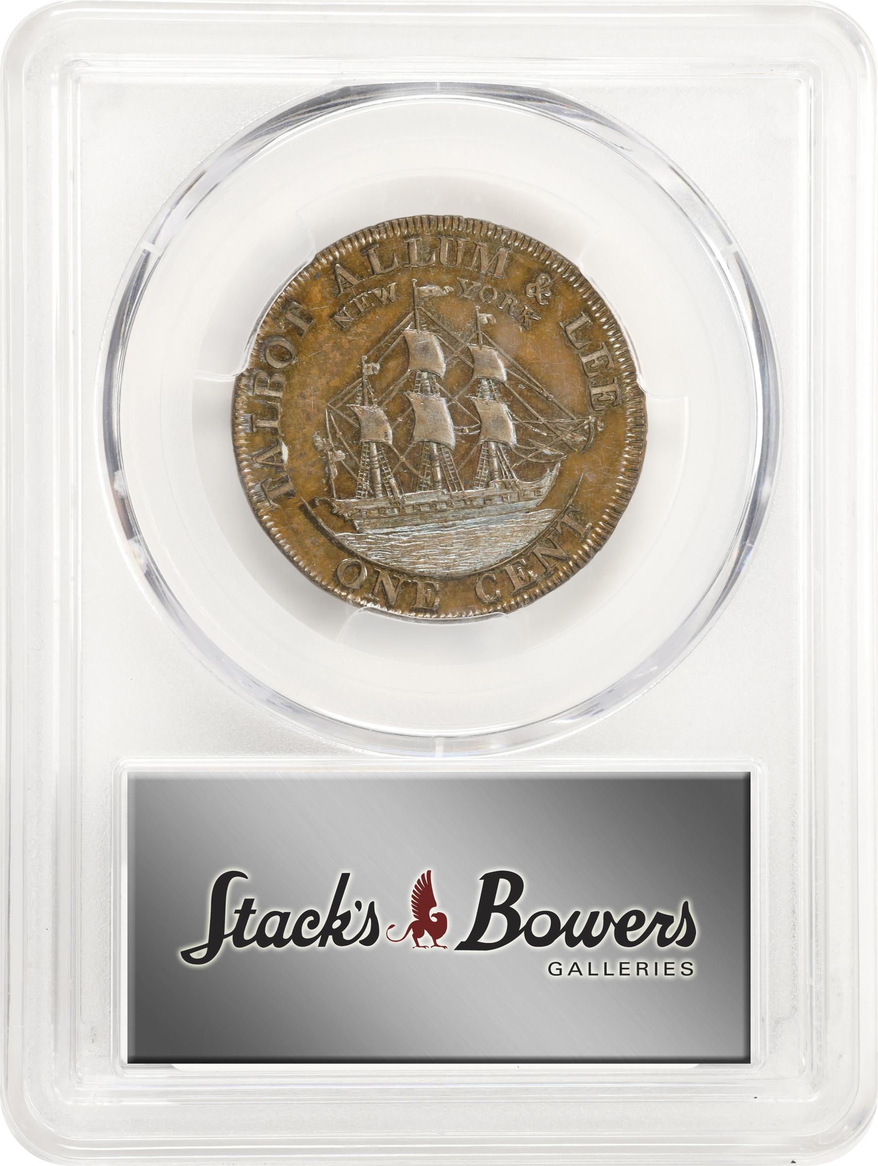 image for: 1794 Talbot, Allum & Lee Cent. Fuld-4, W-8590. Rarity-2. With NEW YORK. Small & on Reverse. Copper. Lettered Edge. Proof-62 BN (PCGS).