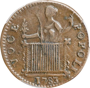 image for: 1783 Washington Georgivs Triumpho Token. Musante GW-54, Baker-7, W-10100. AU-53 (PCGS).