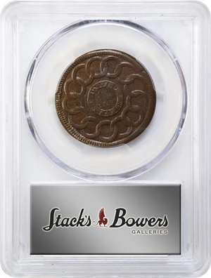 image for: 1787 Fugio Cent. Pointed Rays. Newman 11-A, W-6780. Rarity-5+. UNITED Above, STATES Below. MS-65 BN (PCGS).