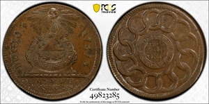 image for: 1787 Fugio Cent. Pointed Rays. Newman 11-A, W-6780. Rarity-5+. UNITED Above, STATES Below. MS-65 BN (PCGS).