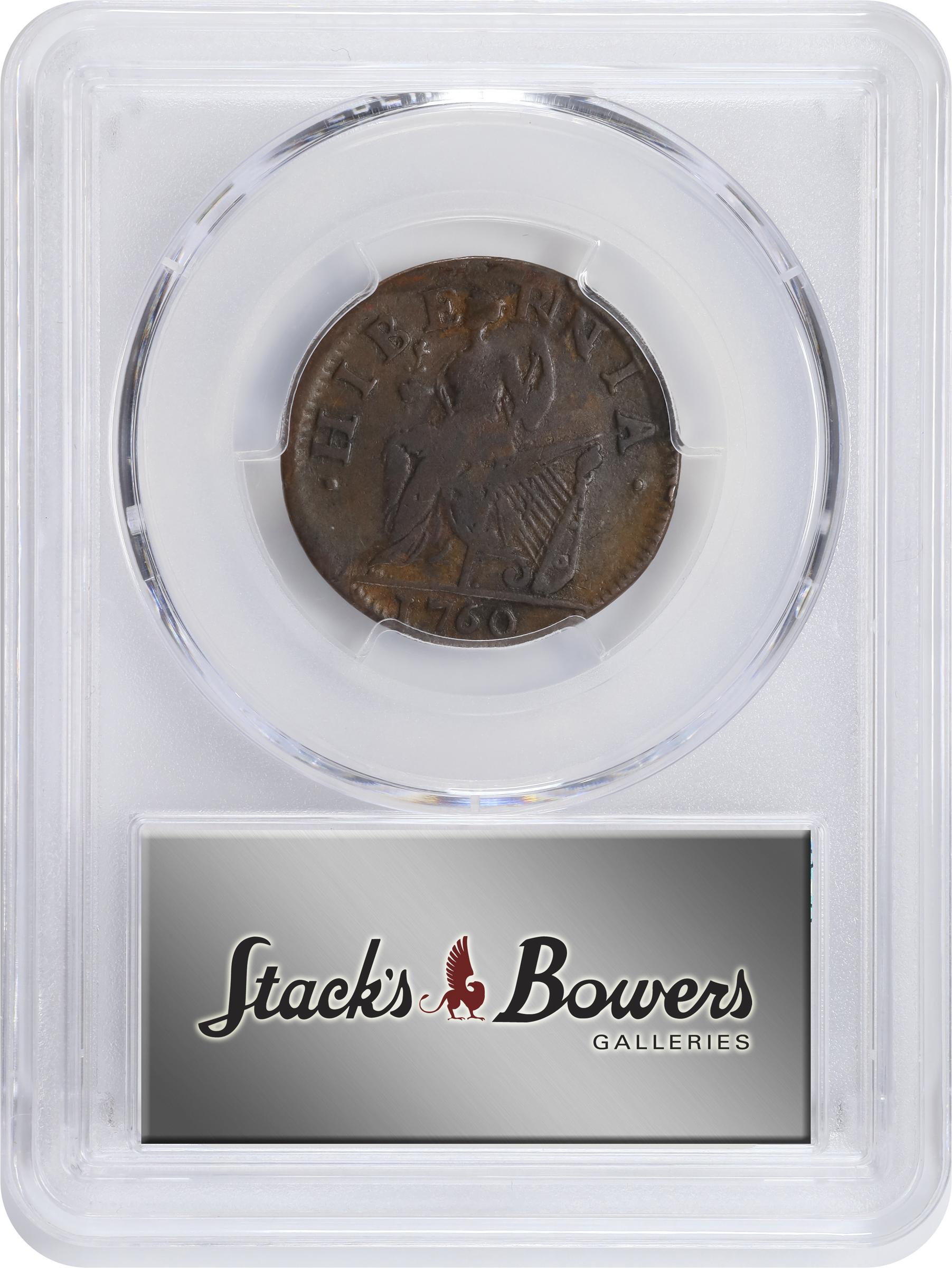 image for: 1760 Voce Populi Halfpenny. Nelson-3, Zelinka 7-E, W-13930. Rarity-3. VOOE POPULI. VF-35 (PCGS).
