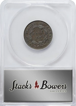 image for: 1826 Classic Head Half Cent. C-1. Rarity-1. AU-55 (ANACS).