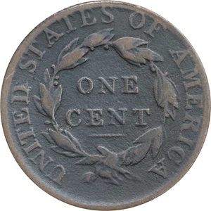 image for: 1814 Classic Head Cent. S-295, B-2. Rarity-1. Plain 4. VG-8 (ANACS).