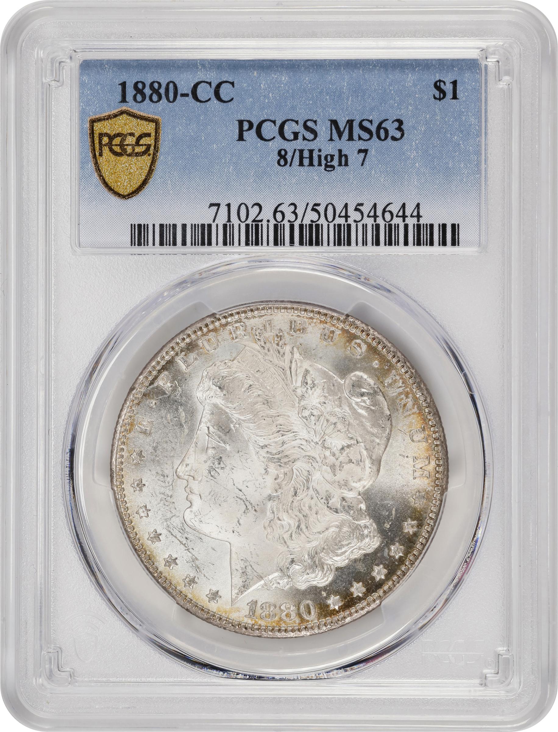 1880-CC $1  8/High 7 AU58 thumbnail 24