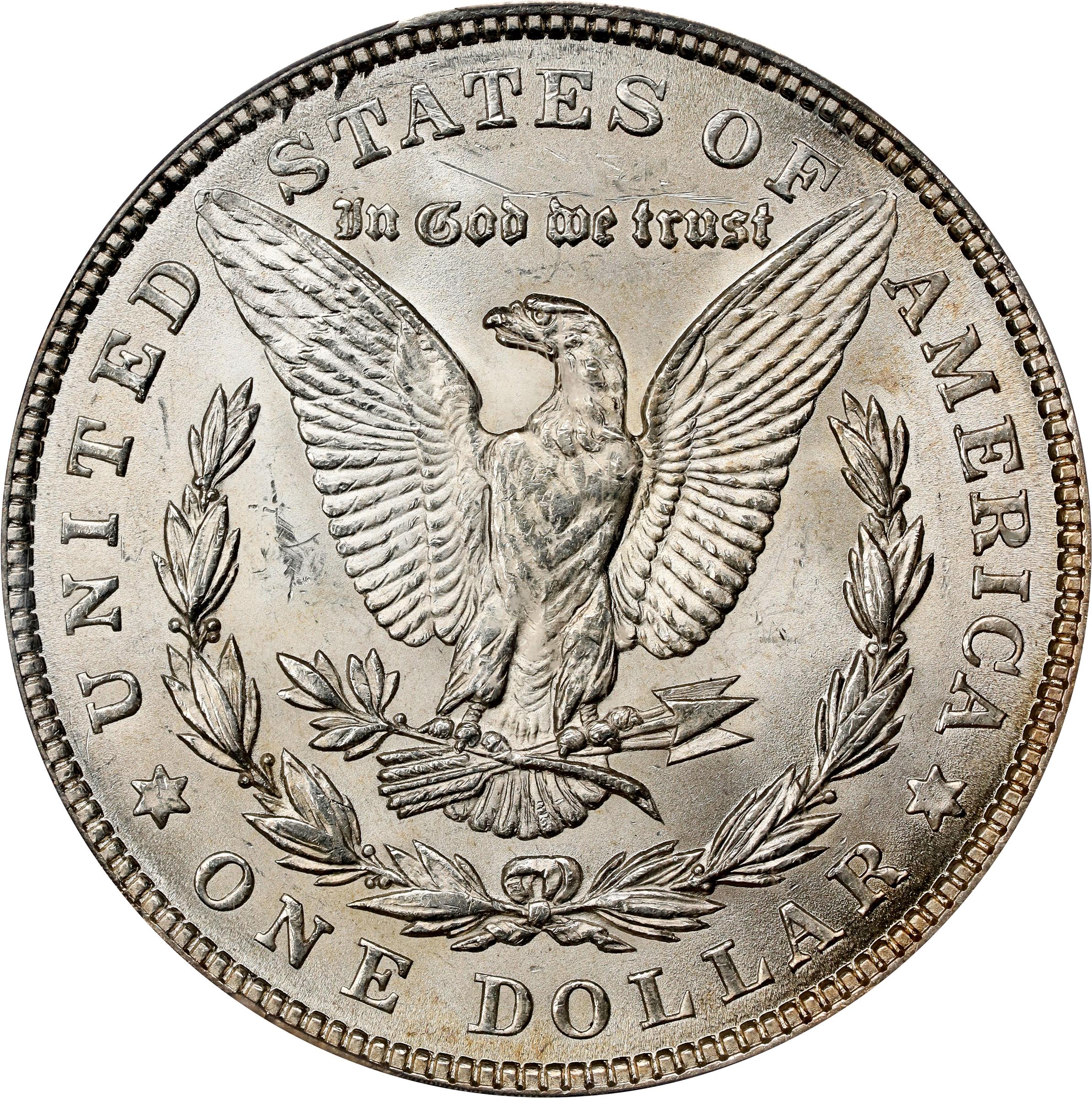 image for: 1921 Morgan Silver Dollar. Wide Reeds. Top 100 Variety. MS-62 (PCGS).