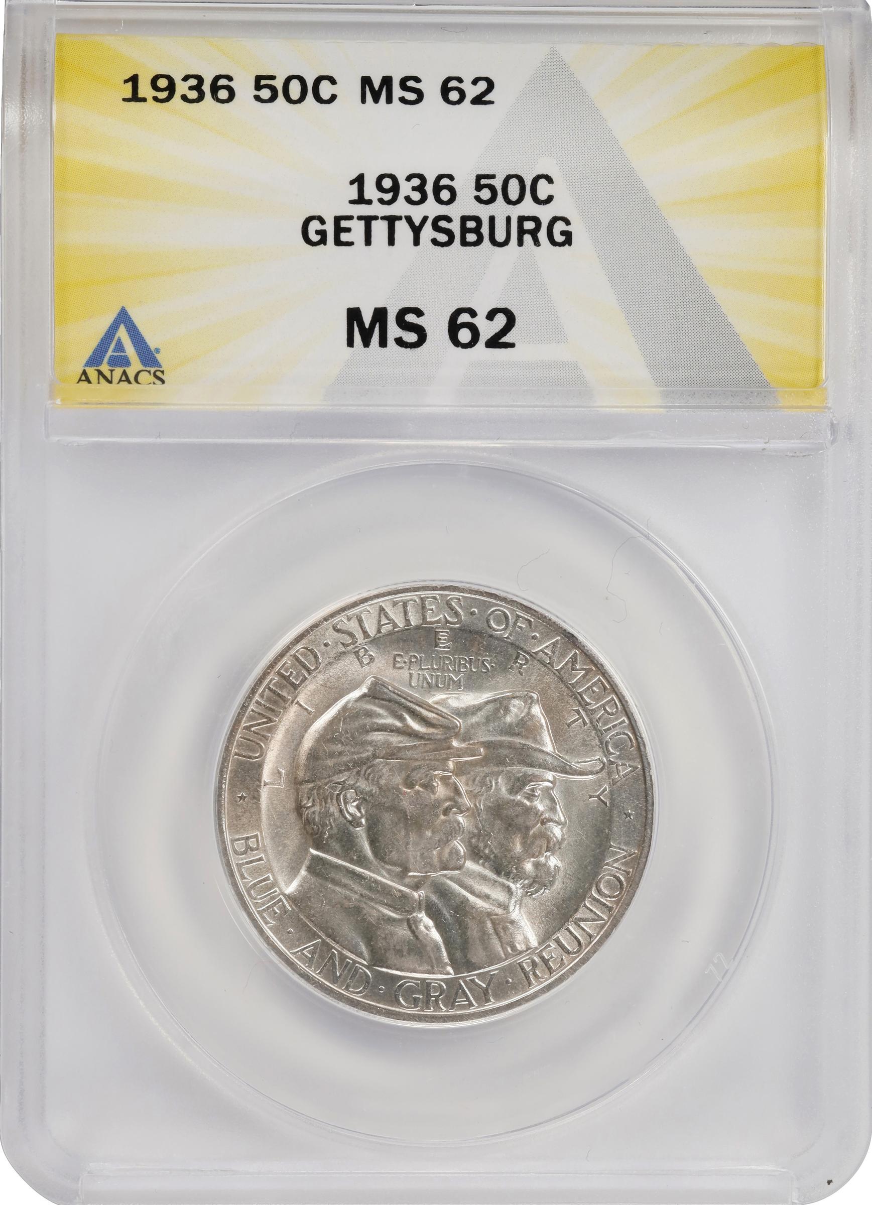 1936 50c Gettysburg XF45 CAC thumbnail 25