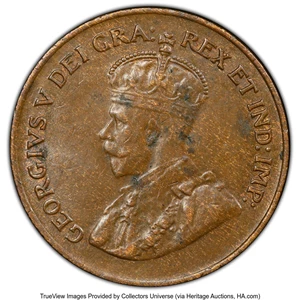 image for: Canada: George V Cent 1923 MS62 Brown PCGS,...