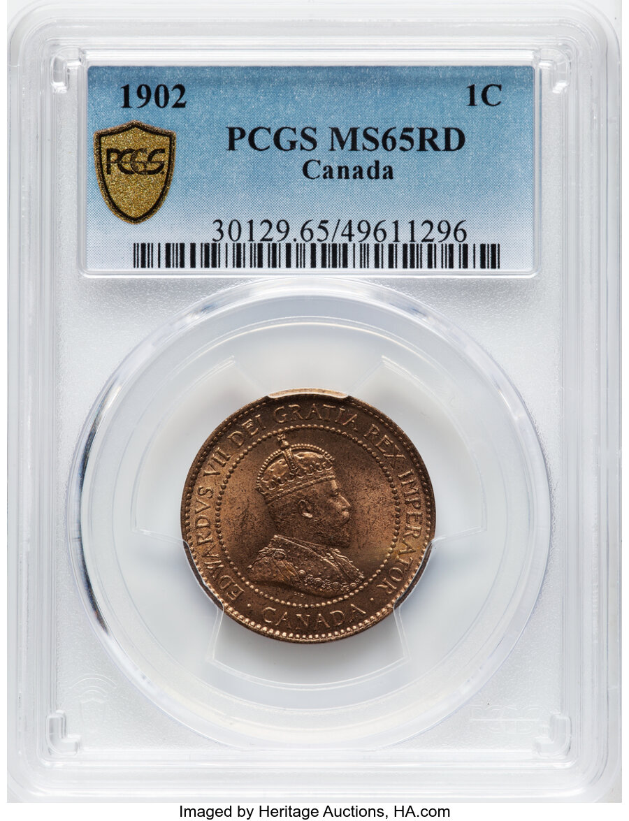 image for: Canada: Edward VII Cent 1902 MS65 Red PCGS,...