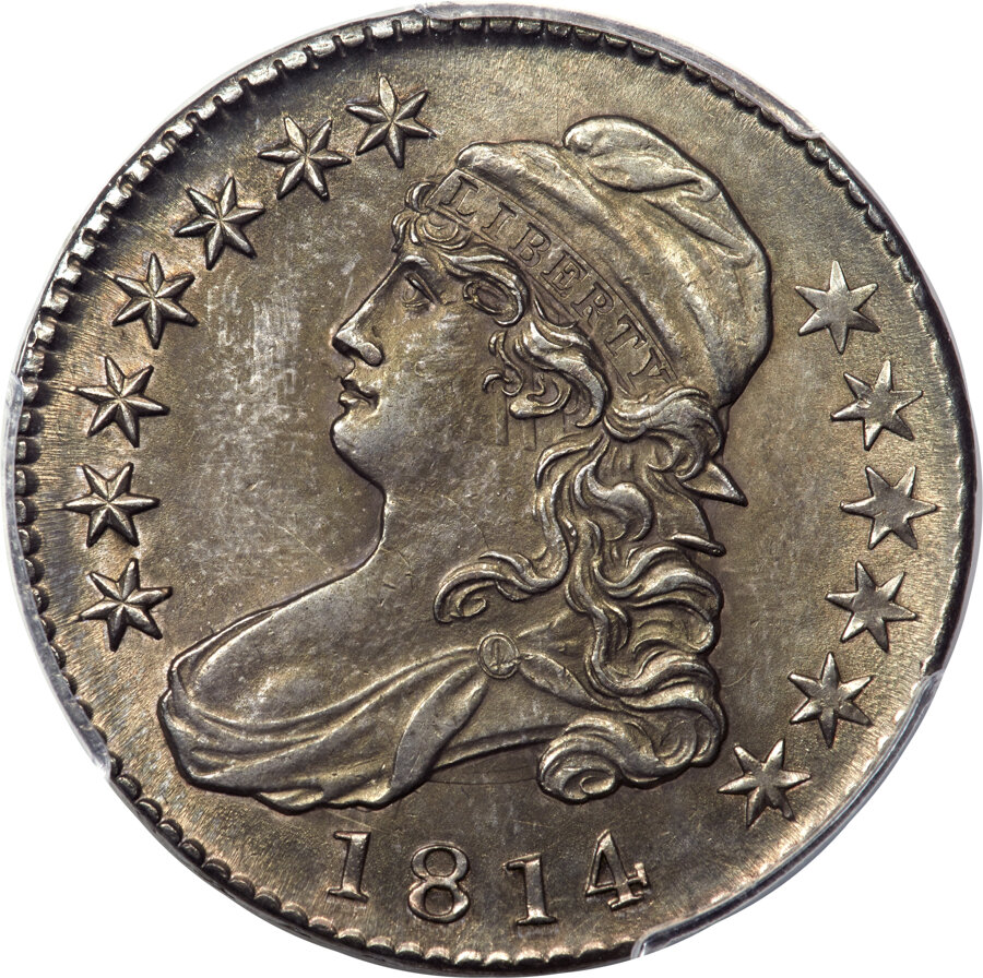 image for: 1814 50C O-105, R.2, MS63 PCGS....