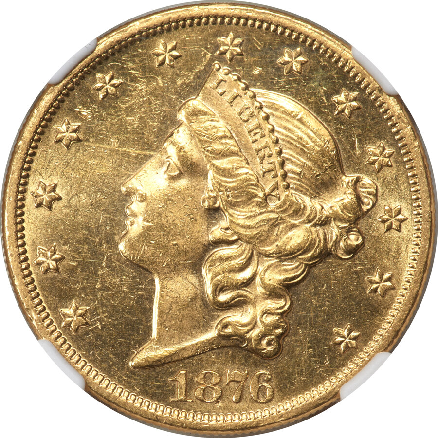 image for: 1876 $20 MS61 Prooflike NGC....