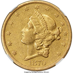 image for: 1870-CC $20 XF45 NGC. Winter 1-A....