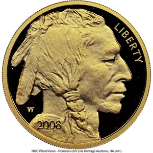 image for: 2008-W $10 Quarter-Ounce Gold Buffalo,.9999 Fine, PR69 Ultra Cameo NGC....