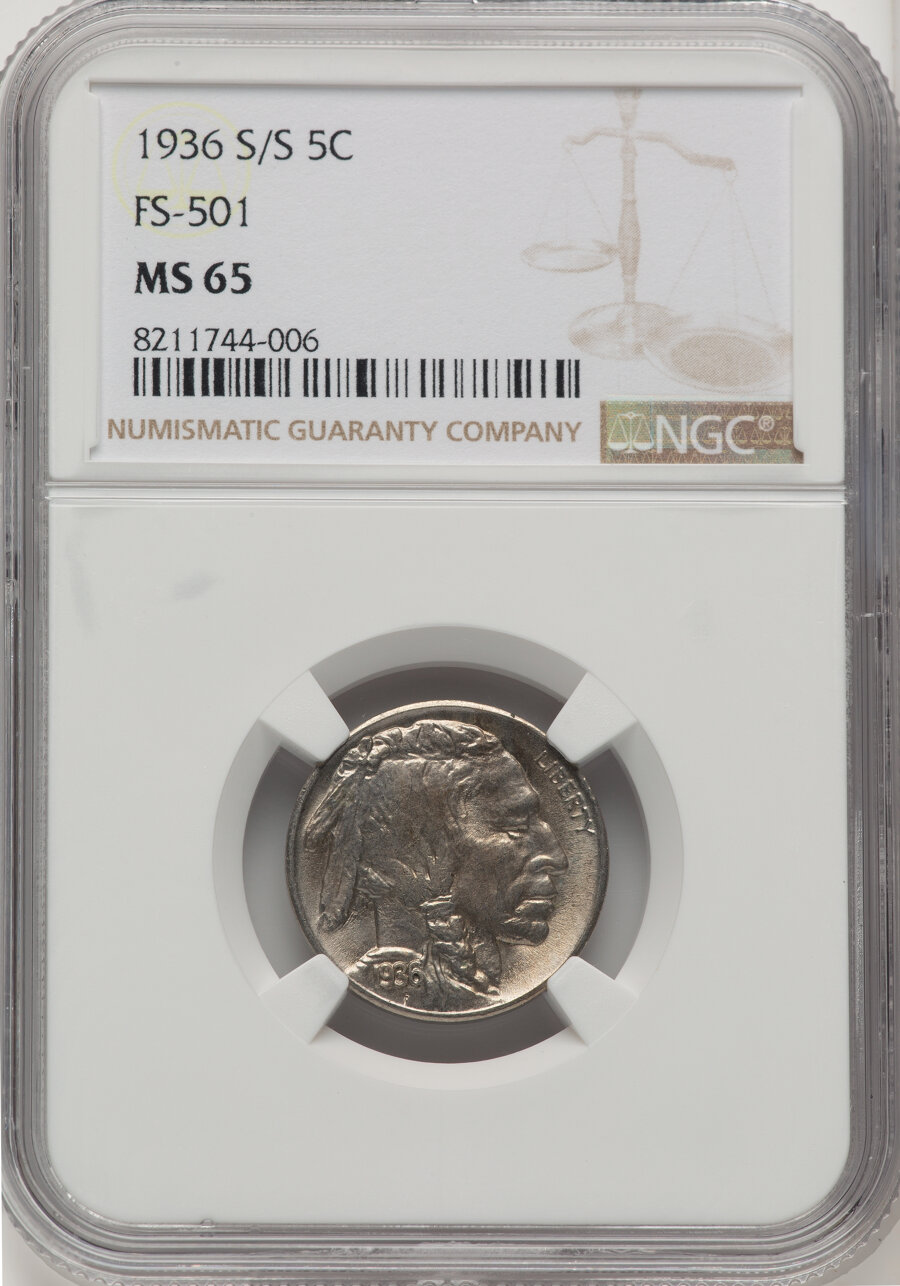 image for: 1936-S/S 5C FS-501 MS65 NGC. NGC Census: (24/4).  ...