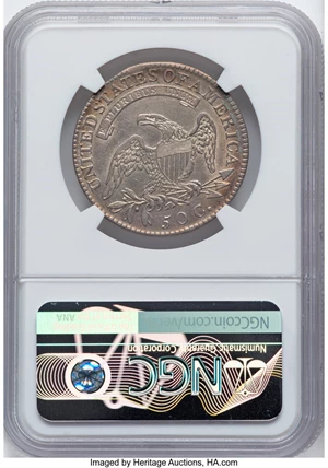 image for: 1818 50C O-109a, R.2, AU58 NGC. Mintage 1,960,322....