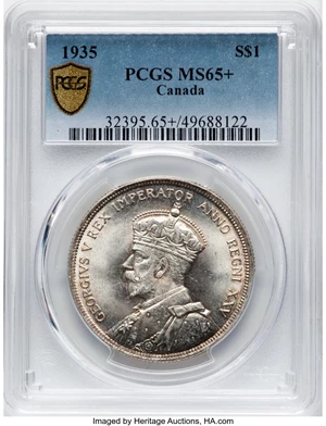 image for: Canada: George V Dollar 1935 MS65+ PCGS,...