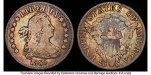 image for: 1805 25C B-2, R.2, Fine 15 PCGS. PCGS Population: (56/251). Mintage 121,394....