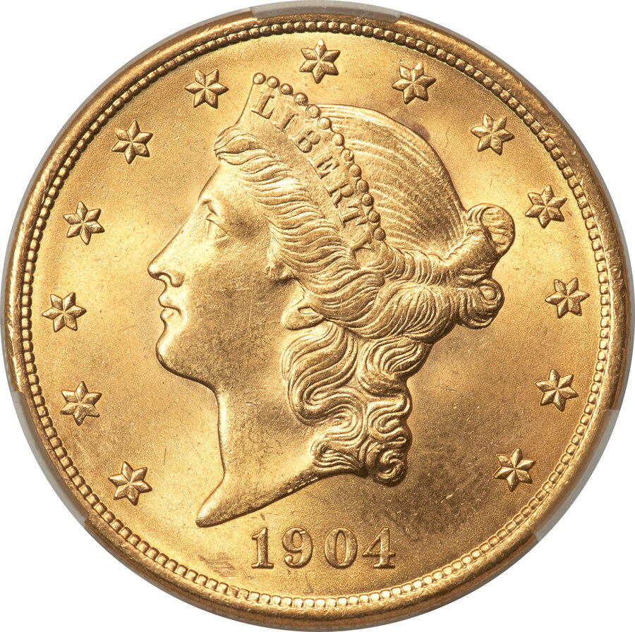 image for: 1904 $20 MS65 CACG....