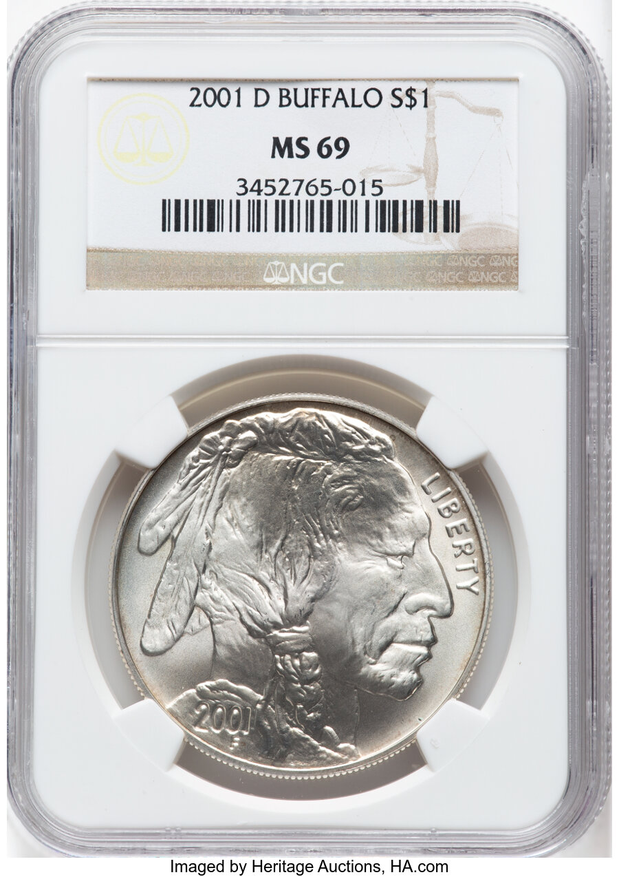 2001 D $1 Modern Commems American Buffalo Mint State (MS) Pricing