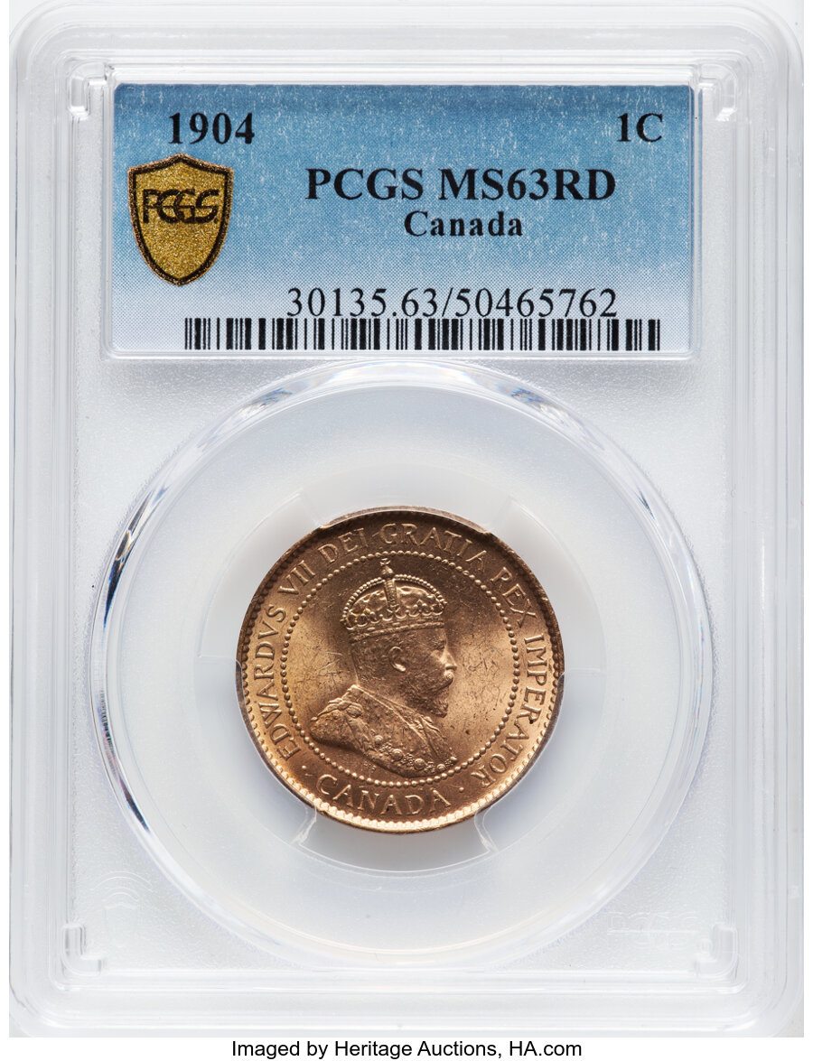 image for: Canada: Edward VII Cent 1904 MS63 Red PCGS,...