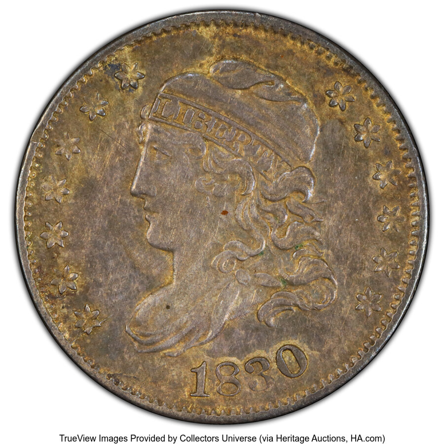 image for: 1830 H10C V-3, LM-4.2, R.2, AU50 PCGS. PCGS Population: (51/652 and 0/16+).  Mintage 1,200,000....