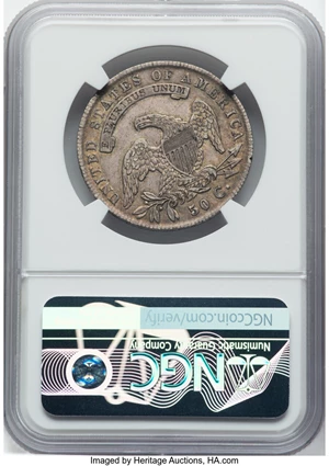 image for: 1835 50C O-101, R.1, AU55 NGC. Mintage 5,352,006....