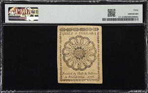 image for: CC-21. Continental Currency. February 17, 1776. $1/2. PMG Extremely Fine 40.