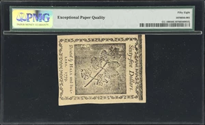 image for: CC-100. Continental Currency. January 14, 1779. $65. PMG Choice About Uncirculated 58 EPQ.