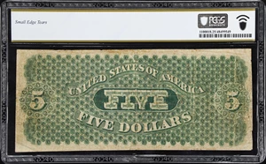 image for: Fr. 3. 1861 $5 Demand Note. PCGS Banknote Very Fine 25.