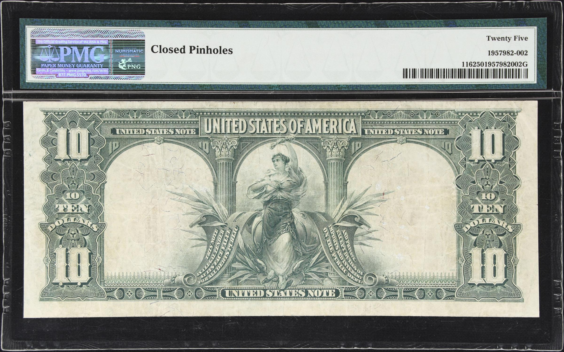 image for: Fr. 116. 1901 $10 Legal Tender Note. PMG Very Fine 25.