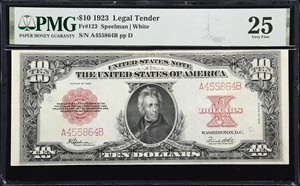 image for: Fr. 123. 1923 $10 Legal Tender Note. PMG Very Fine 25.