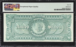 image for: Fr. 263. 1886 $5 Silver Certificate. PMG Gem Uncirculated 66 EPQ.