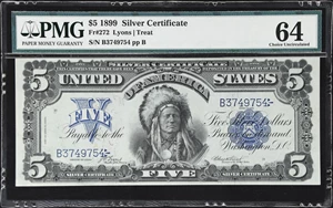 image for: Fr. 272. 1899 $5 Silver Certificate. PMG Choice Uncirculated 64.