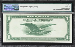 image for: Fr. 711. 1918 $1 Federal Reserve Bank Note. New York. PMG Gem Uncirculated 65 EPQ.