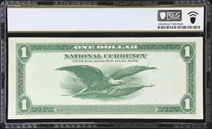 image for: Fr. 718. 1918 $1 Federal Reserve Bank Note. Cleveland. PCGS Banknote Superb Gem Uncirculated 67 PPQ.