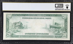 image for: Fr. 954a. 1914 Red Seal $20 Federal Reserve Note. Philadelphia. PCGS Banknote Very Fine 25.